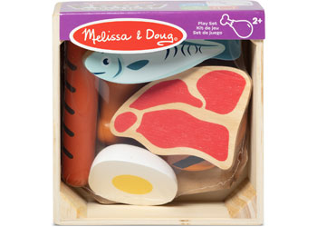 Melissa & Doug - Wooden Food Groups Play Set - Protein