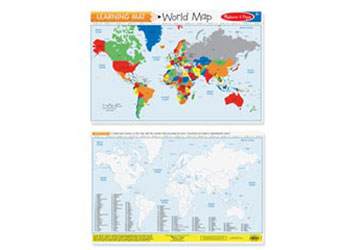 Melissa & Doug - World Map Write-A-Mat 6 Pack