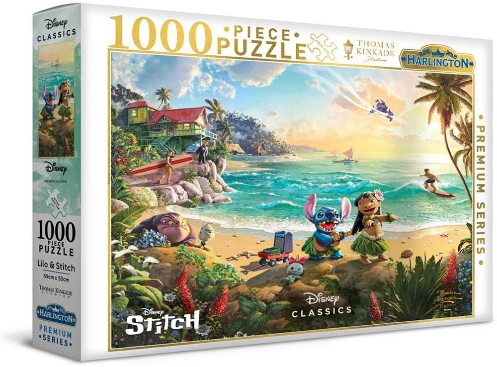Harlington - Thomas Kinkade - Disney - Lilo And Stitch 1000 Piece Jigsaw - Good Games