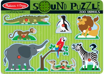 Melissa &amp; Doug – Zoo Animals Sound Puzzle – 8pc - Good Games