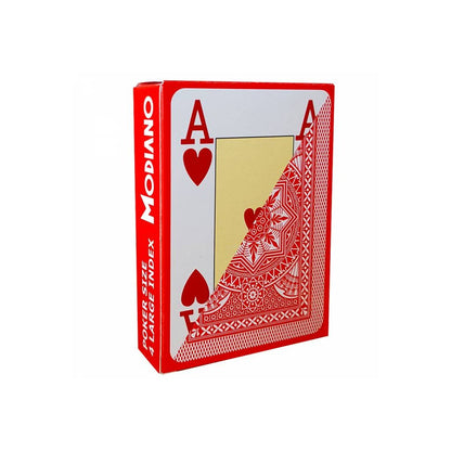 Poker 100% Plastic 4 Index Jumbo (Red) - Good Games