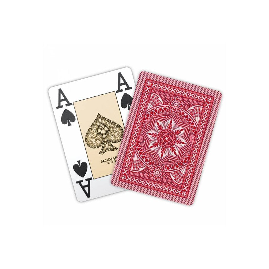 Poker 100% Plastic 4 Index Jumbo (Red) - Good Games