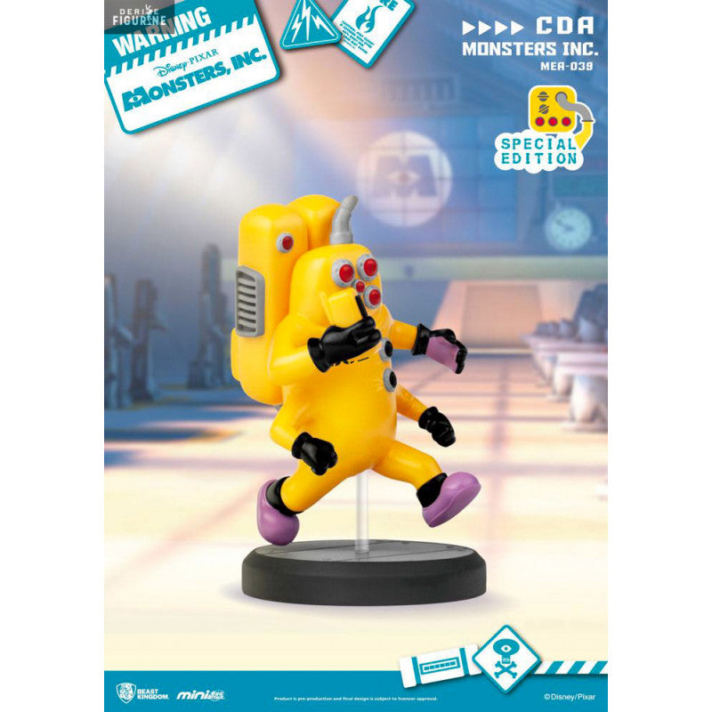 Front view of CDA agent figure in yellow hazmat suit with black visor