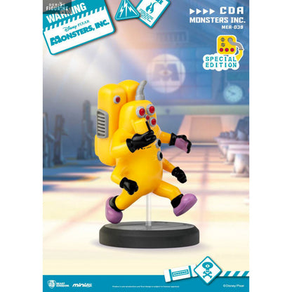 Front view of CDA agent figure in yellow hazmat suit with black visor