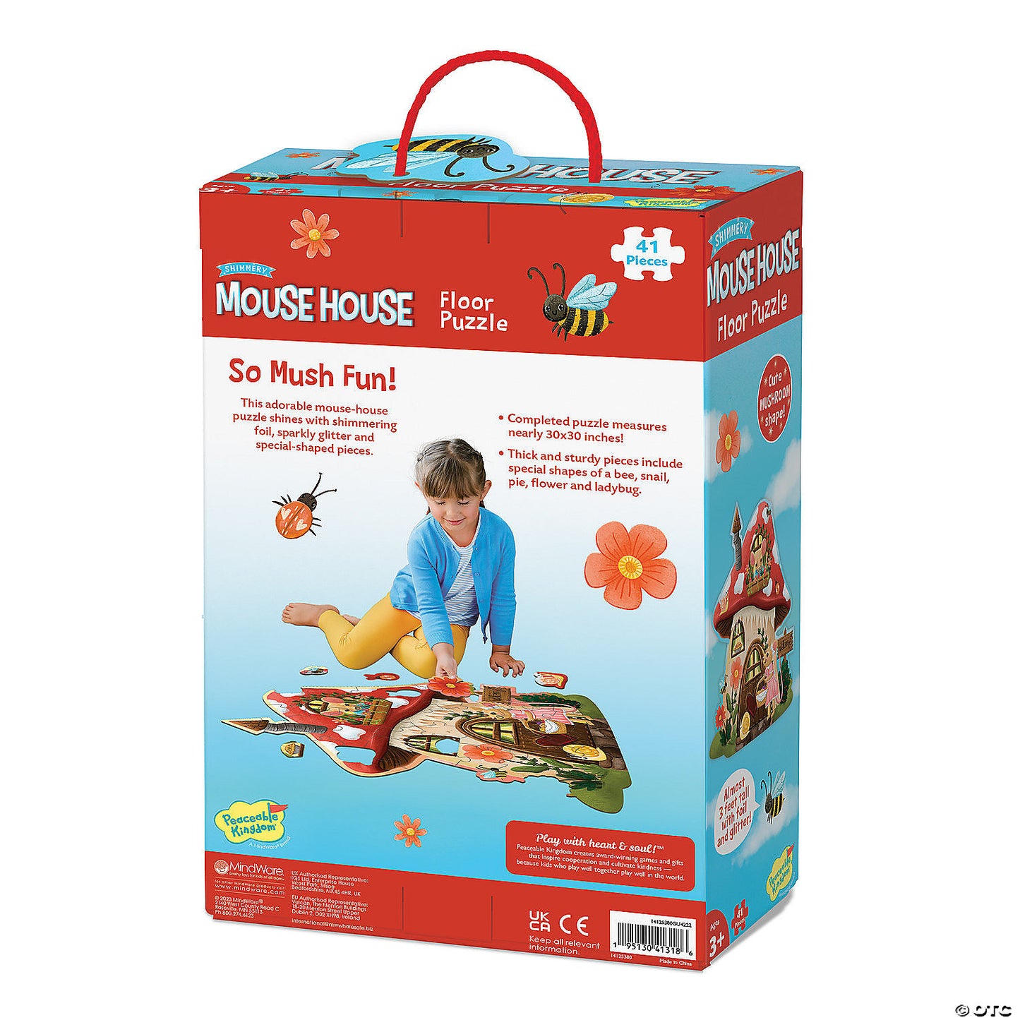 Peaceable Kingdom Mouse House - 41 Piece Floor Puzzle - Good Games