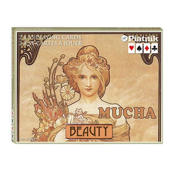 Mucha Beauty Double Deck Piatnik Playing Cards - Good Games