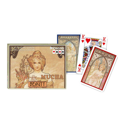 Mucha Beauty Double Deck Piatnik Playing Cards - Good Games