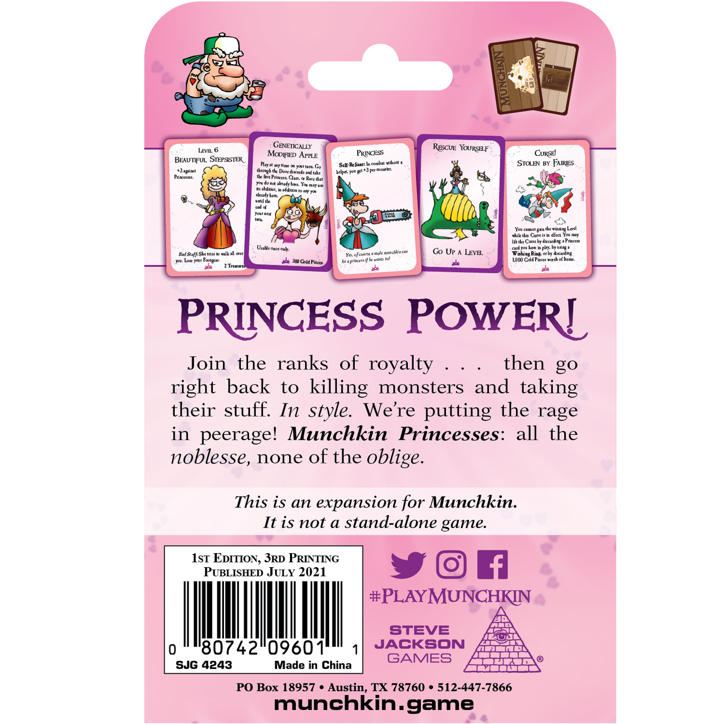 Steve Jackson Games Munchkin Princesses Expansion (2nd Edition) Card Game - Good Games