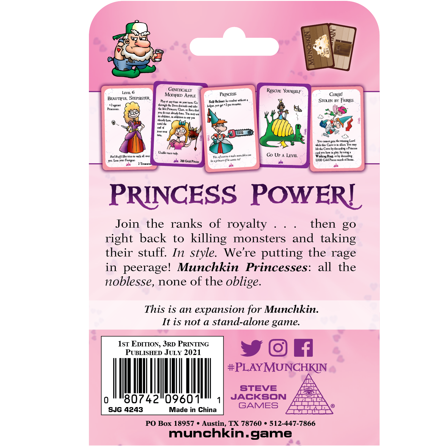 Steve Jackson Games Munchkin Princesses Expansion (2nd Edition) Card Game - Good Games