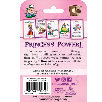 Steve Jackson Games Munchkin Princesses Expansion (2nd Edition) Card Game - Good Games