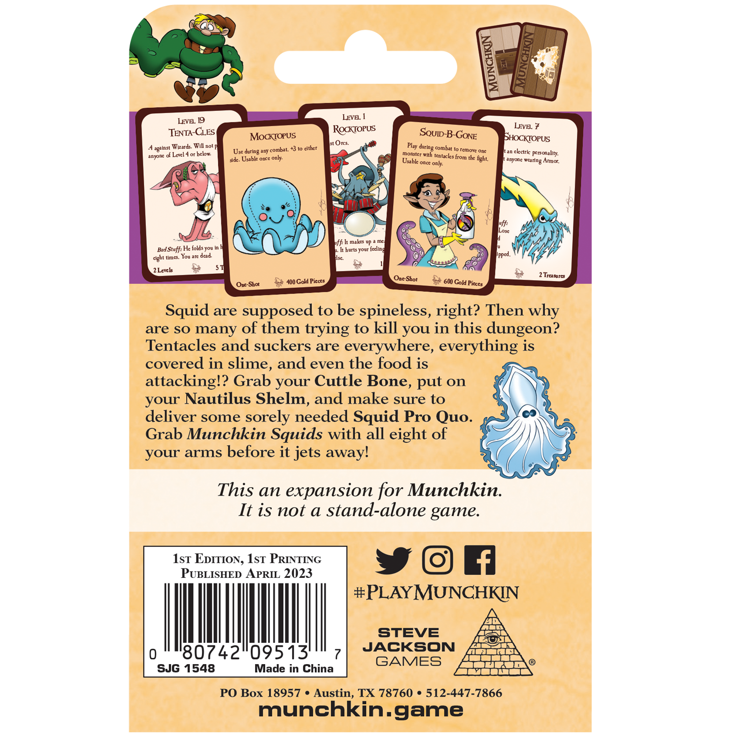 Steve Jackson Games Munchkin Squids Card Game - Good Games