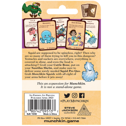 Steve Jackson Games Munchkin Squids Card Game - Good Games