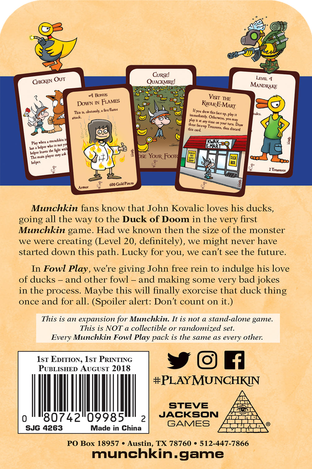 Munchkin Fowl Play - Good Games