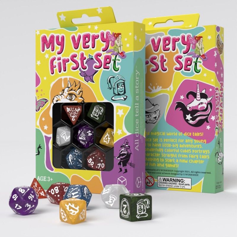 Q Workshop - My Very First Dice Set - Fairy Dust - Dice Set 7 - Good Games