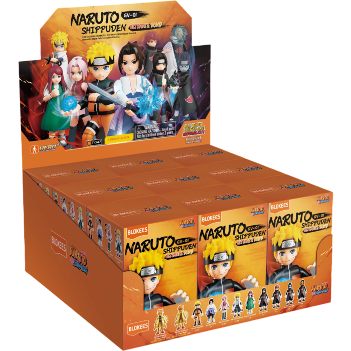 Blokees PDQ (9 in 1) - Naruto Galaxy Versionc 01 - Ultimate Bond Blind Box Display