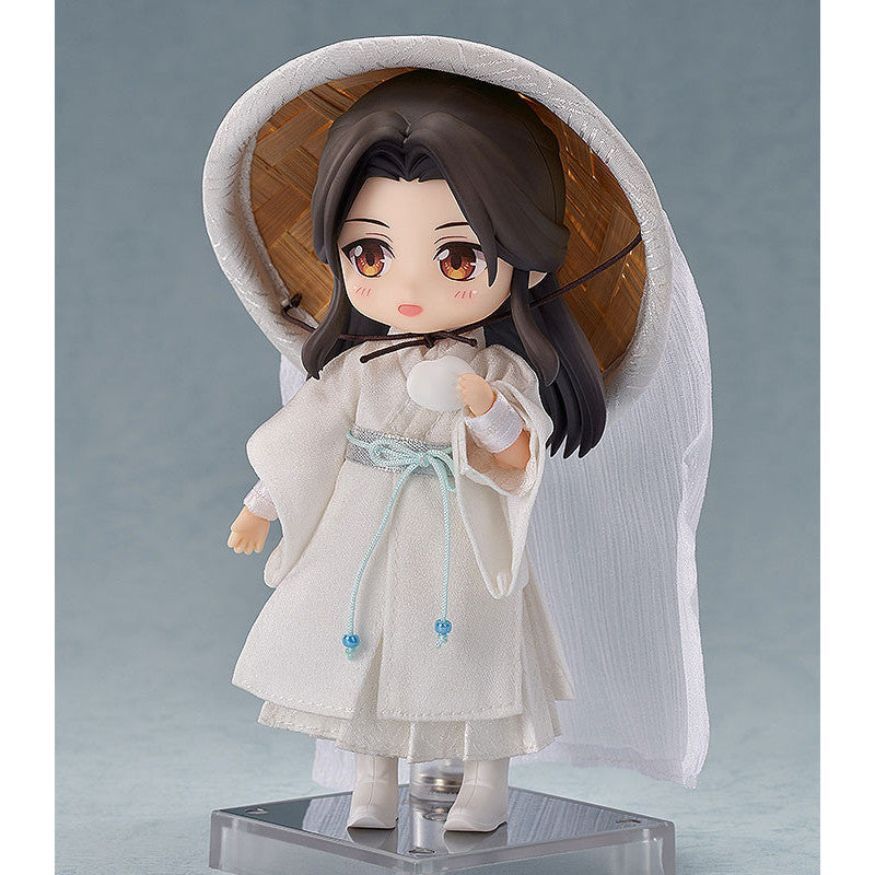 Nendoroid Figure 186 of Xie Lian in white robe with straw hat and white veil