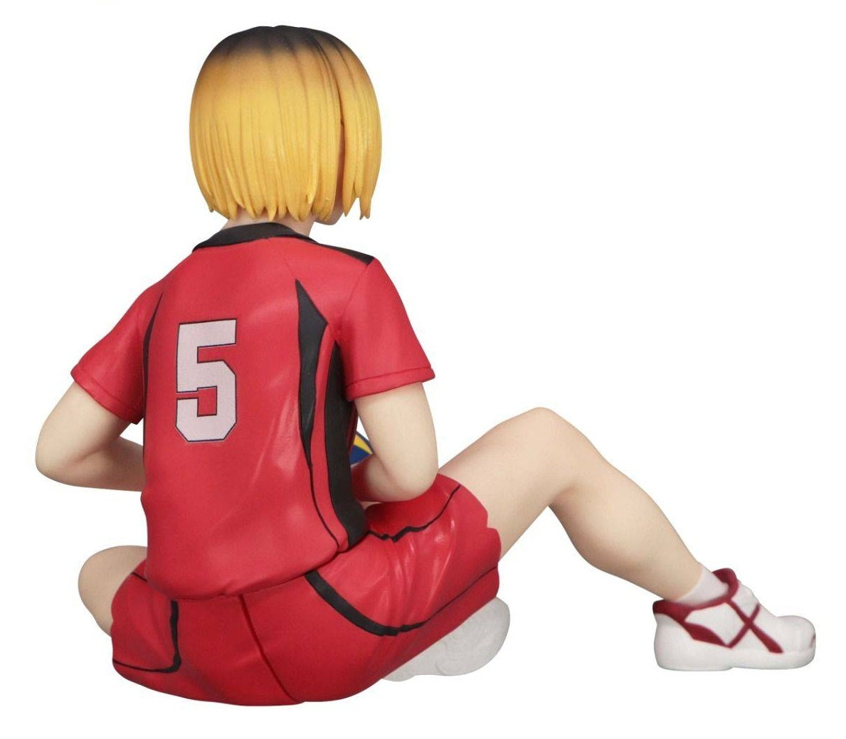 Rear angle of Kenma figure showing hood detail and hair gradient