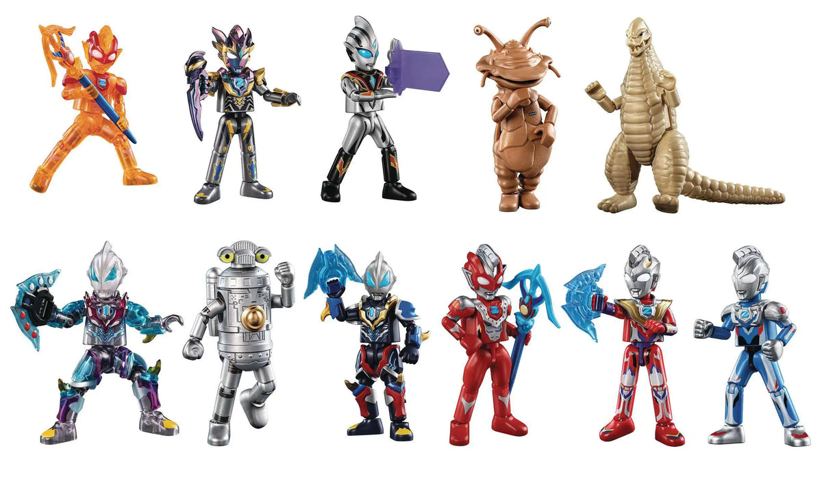 Figures PDQ (9 in 1) Ultraman Galaxy Version 05 The Hero Named Z Blind Box Display