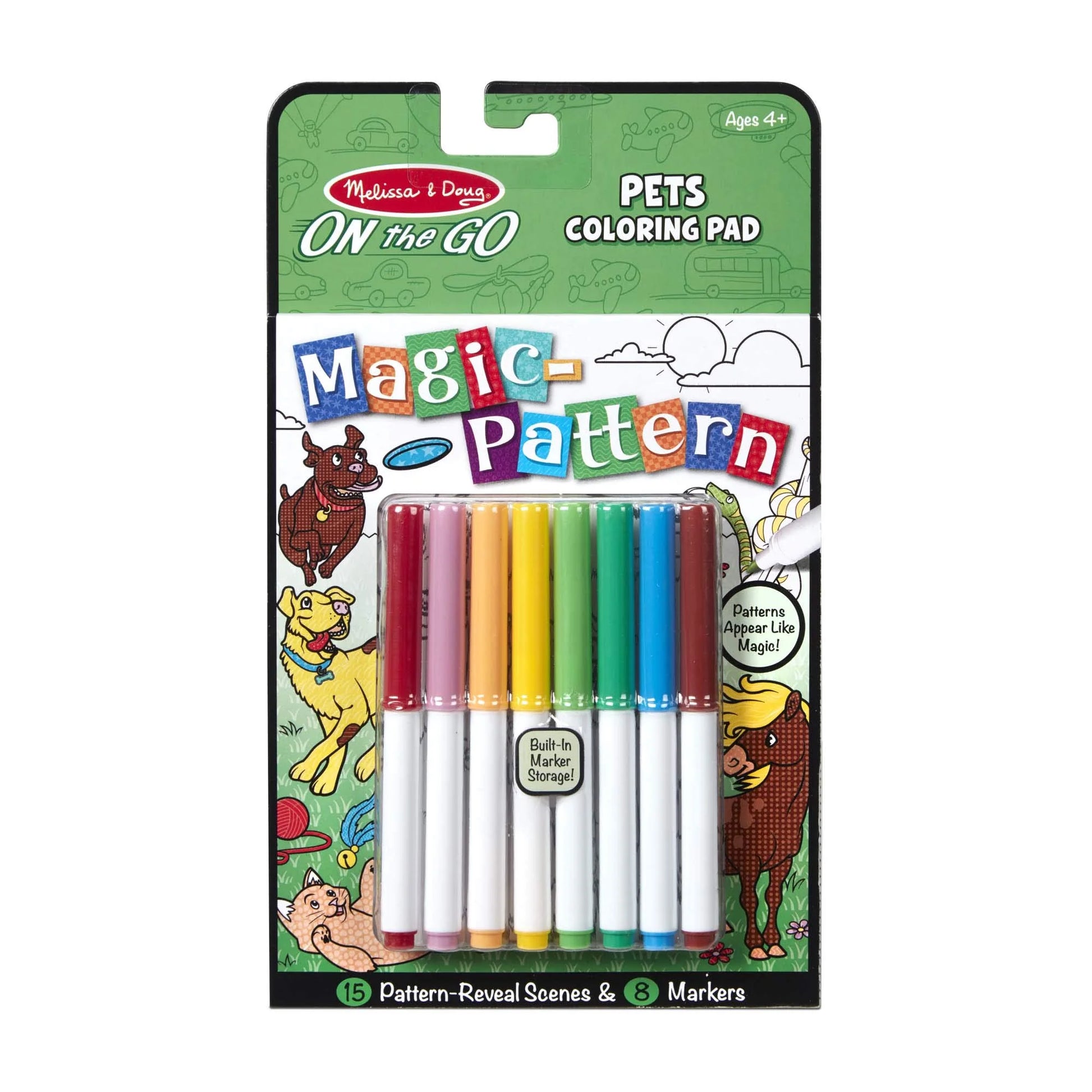 Melissa & Doug - On The Go - Magic Pattern Colouring Pad - Pets - Good Games