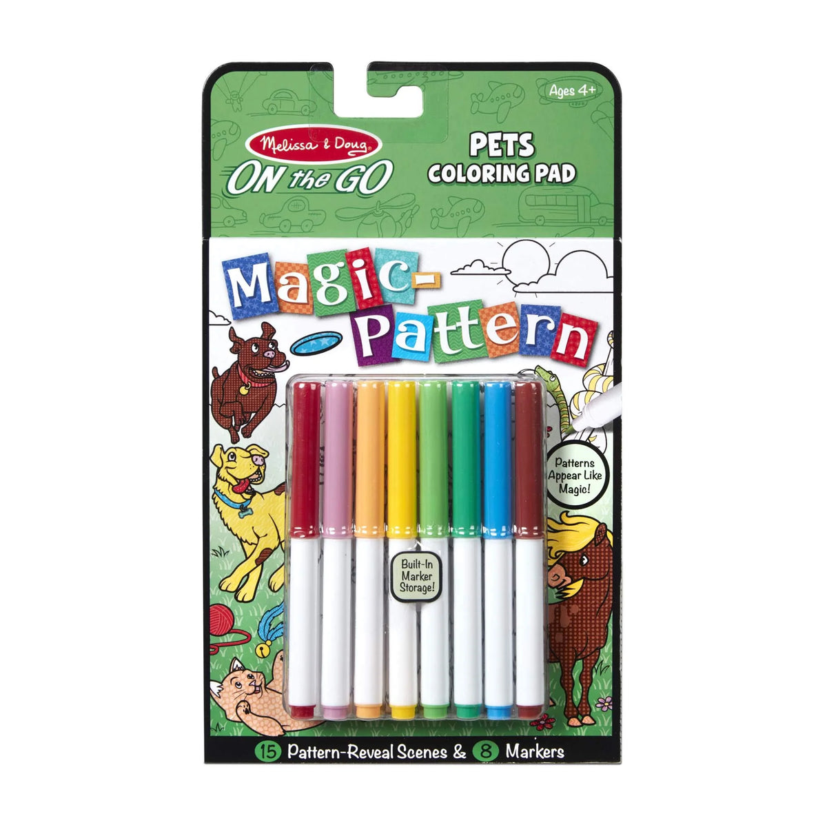 Melissa &amp; Doug - On The Go - Magic Pattern Colouring Pad - Pets - Good Games