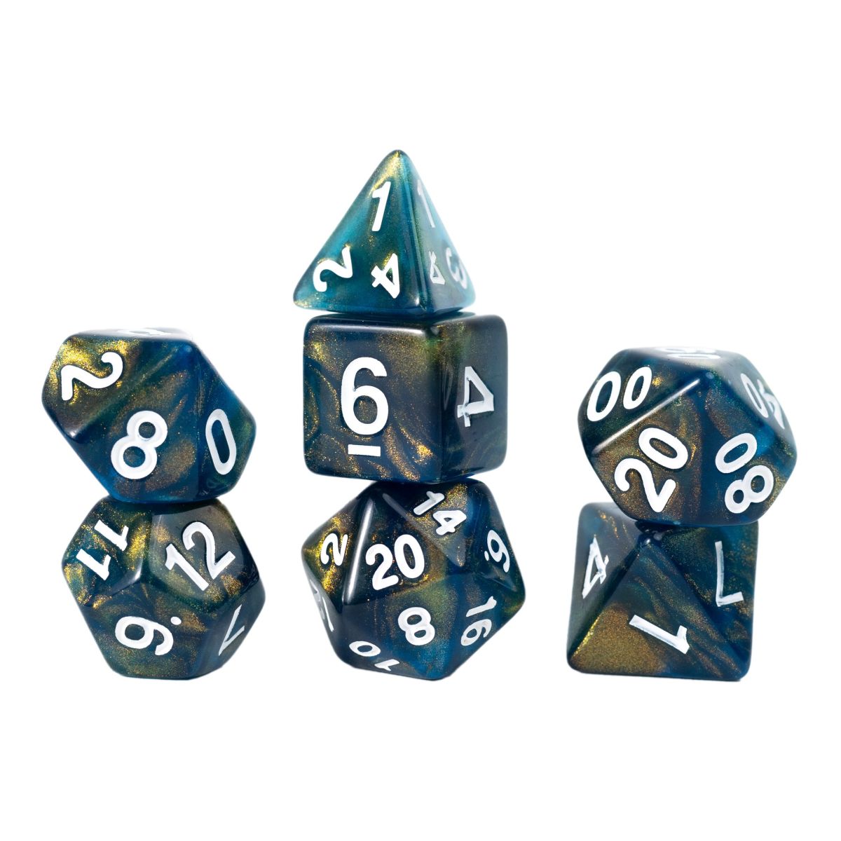 Sirius Dice - Treasure Series - Onyx Dice Set 7 - Good Games