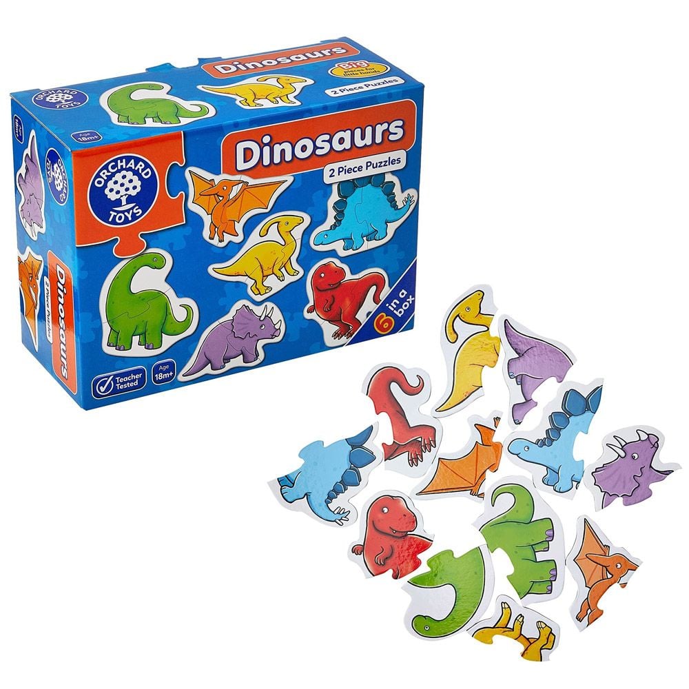 Orchard Toys - Dinosaur 6 x 2 piece puzzles - Good Games