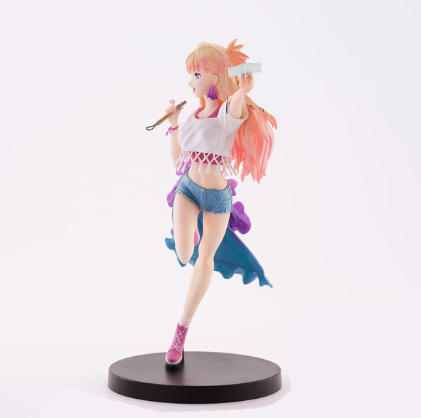 Rear view of Yamada Anna showing twin ponytails and bow on back of dress