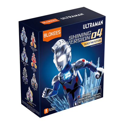 Blokees Figures - Ultraman (Luminous Eyes & Chest) 71218 - Shining Version 04 - Build The Future - 6 In 1 Blind Box Display