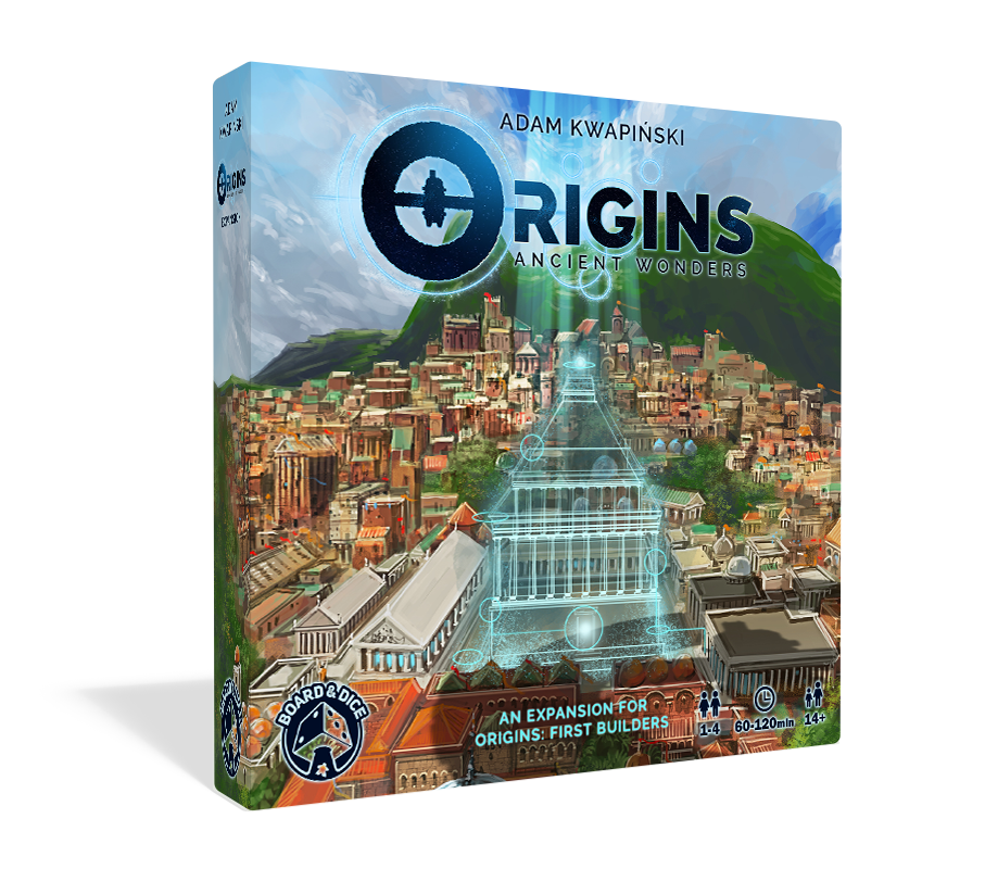 Origins: Ancient Wonders game box front cover