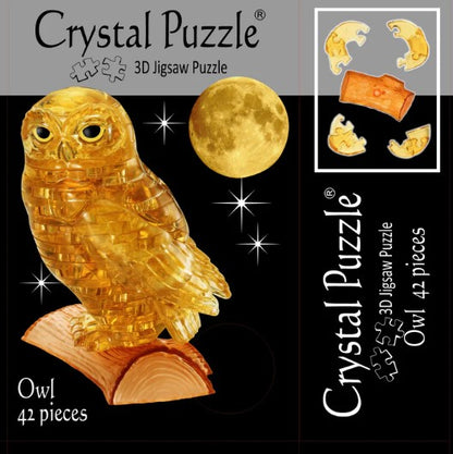 3D Crystal Puzzle - Gold Owl - Good Games