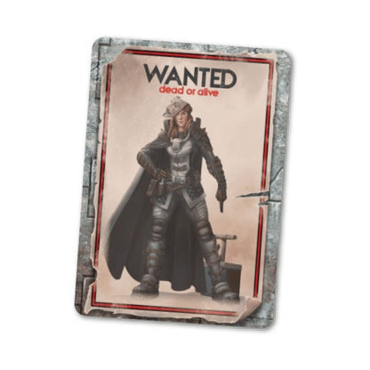 Chrononauts The Gore Years is a wanted poster depicting a female warrior in a cape and armor with WANTED dead or alive text