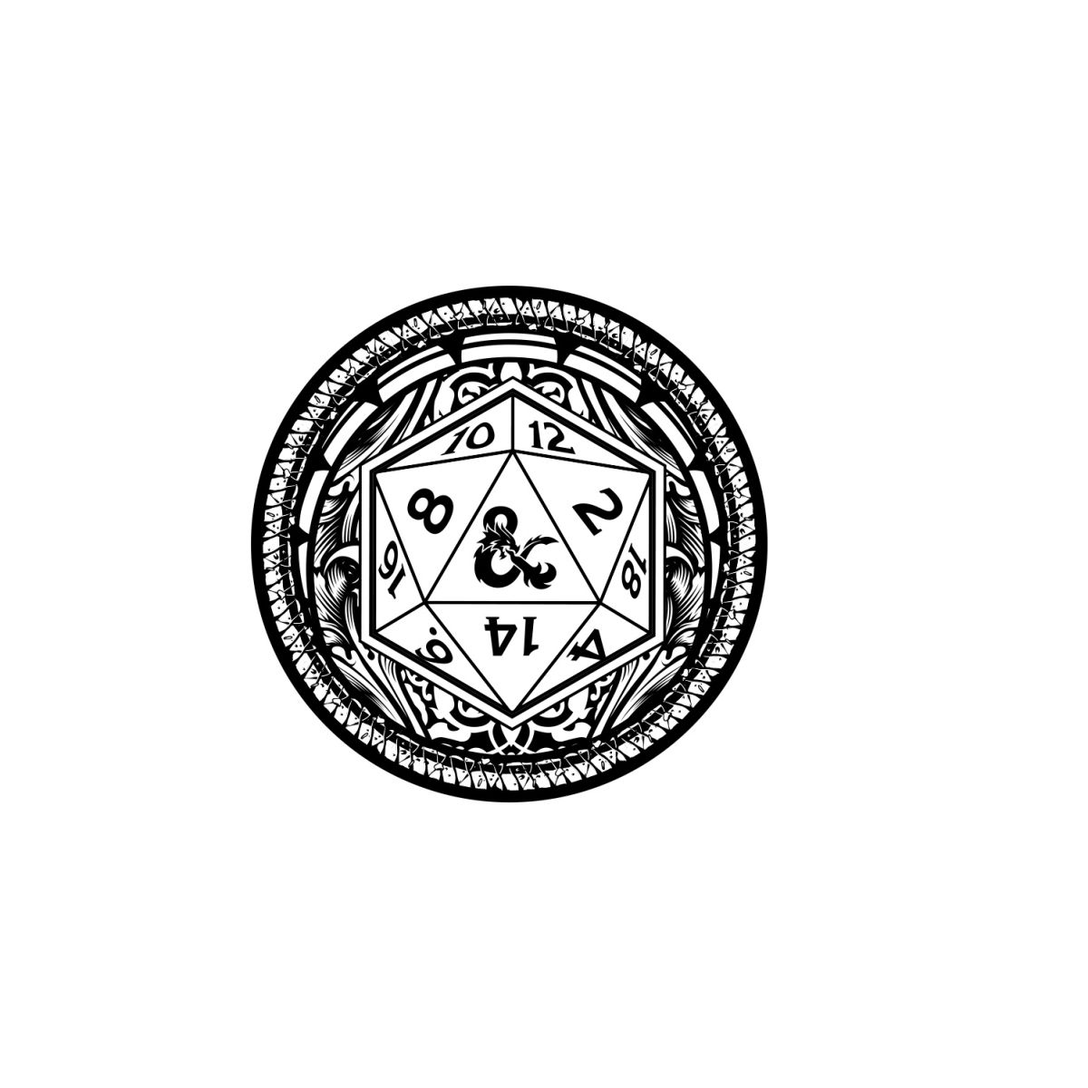 Pinfinity Dungeons & Dragons Glow in the Dark D20 AR Pin - Good Games
