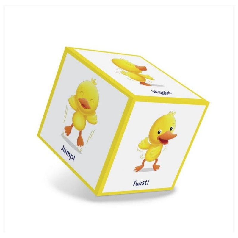 Peaceable Kingdom Duck Duck Dance dice with Jump, Wiggle, Twist