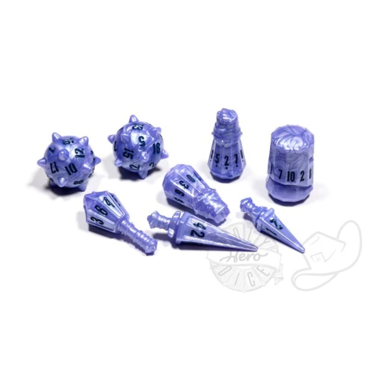PolyHero Dice - Warrior 8 Dice Set Wraith Knight - Good Games