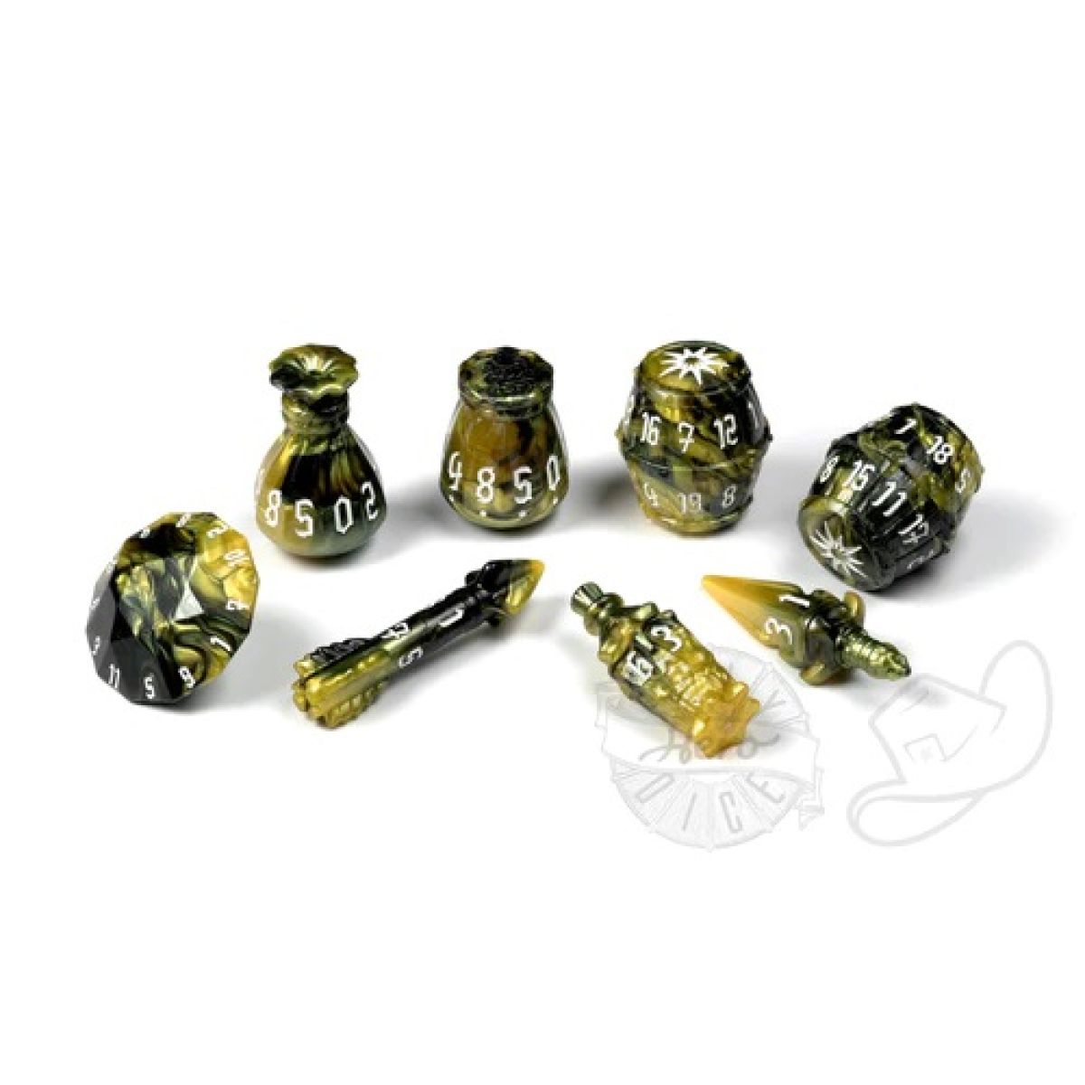 PolyHero Dice - Rogue 8 Dice Set Slick Serpent - Good Games