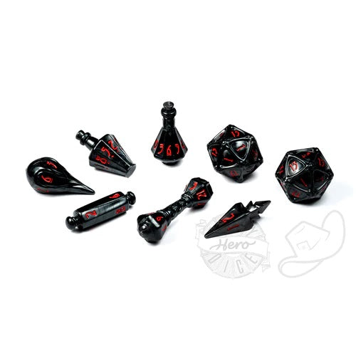 PolyHero Wizard 8 Dice Set Shadow - Good Games