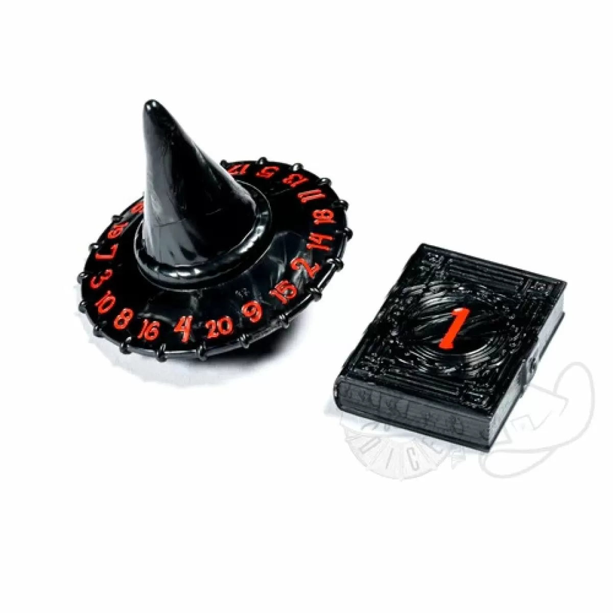 PolyHero Dice - Wizard d20 Wizard Hat and d2 Spellbook in Shadow - Good Games