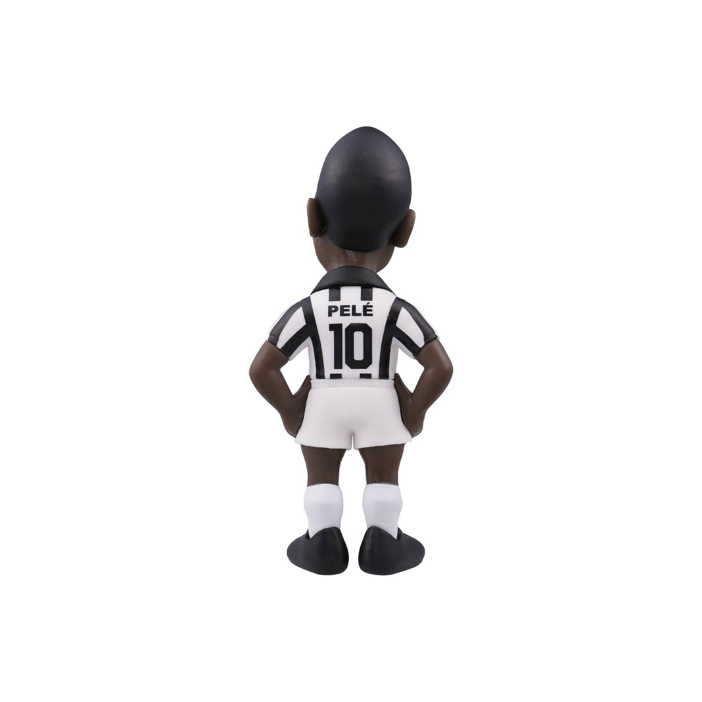 Rear view of Pelé figure with jersey number and hair sculpt