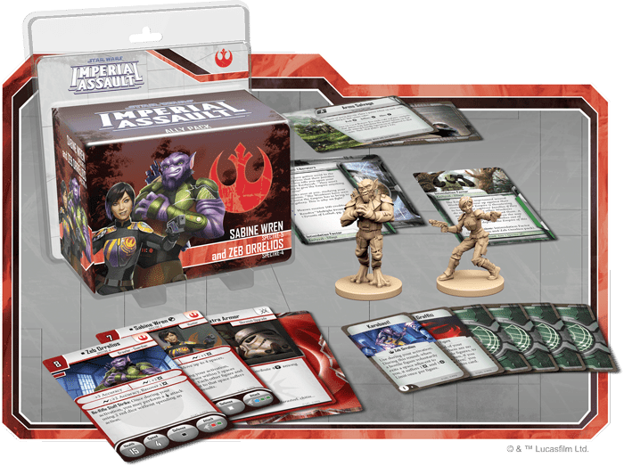 Star Wars: Imperial Assault - Sabine Wren And Zeb Orrelios Ally Pack - Good Games