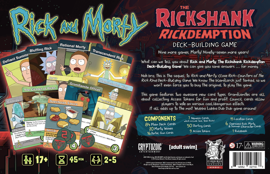 Rick &amp; Morty Rickshank Redemption Deck Building Game - Good Games