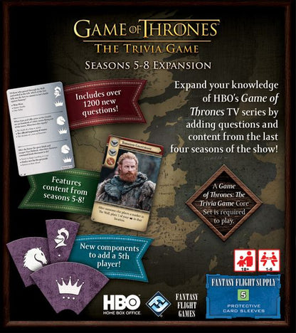HBO Game of Thrones Trivia Game Season 5-8 - Good Games