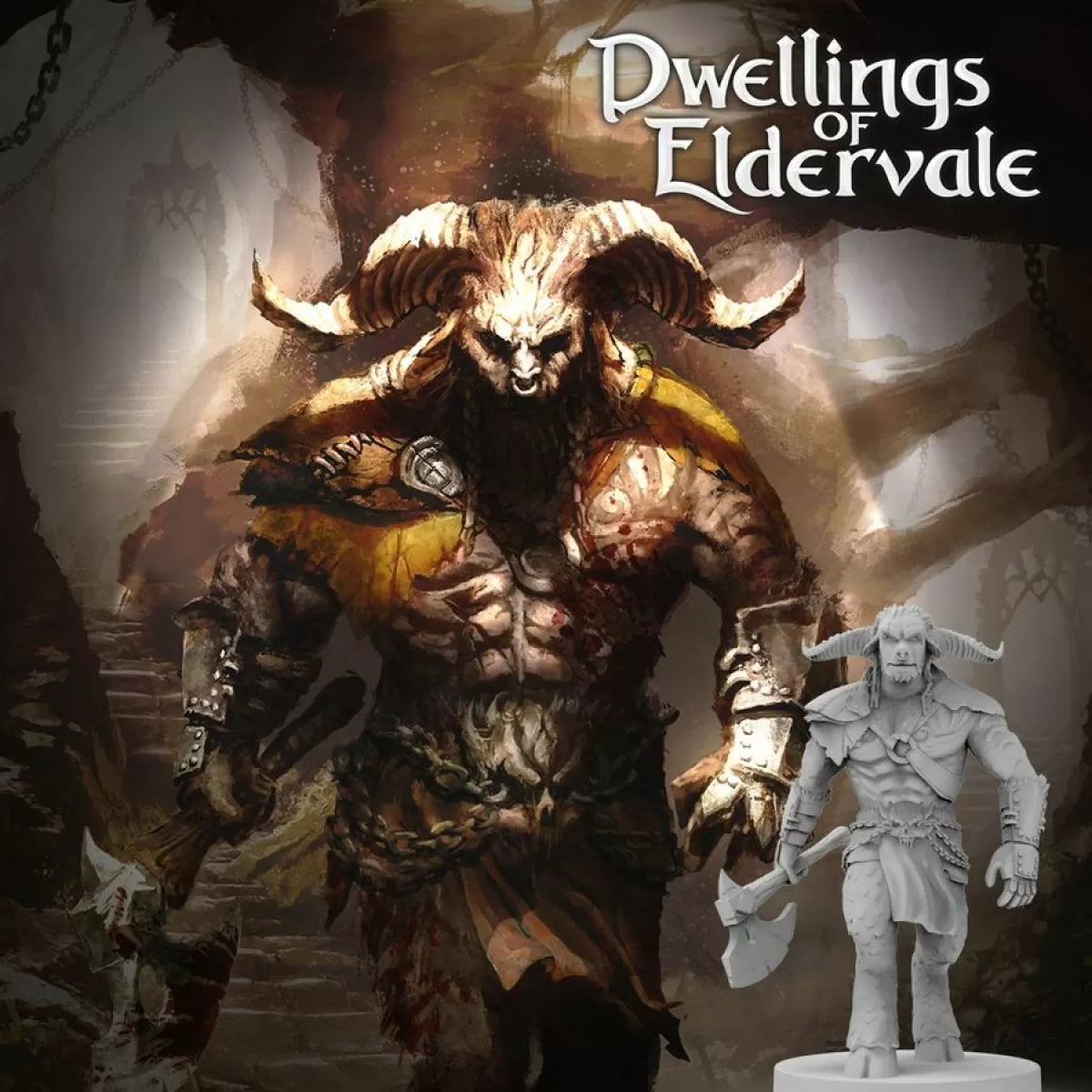 Dwellings of Eldervale Minotaur Miniature - Good Games