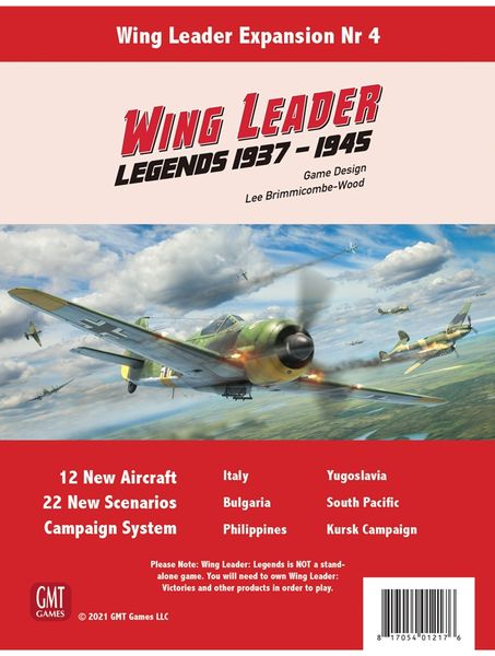 GMT Games - Legends Expansion for Wing Leader - Good Games