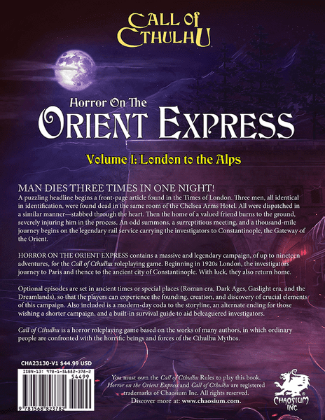 Horror on the Orient Express - Volume 1: London to the Alps