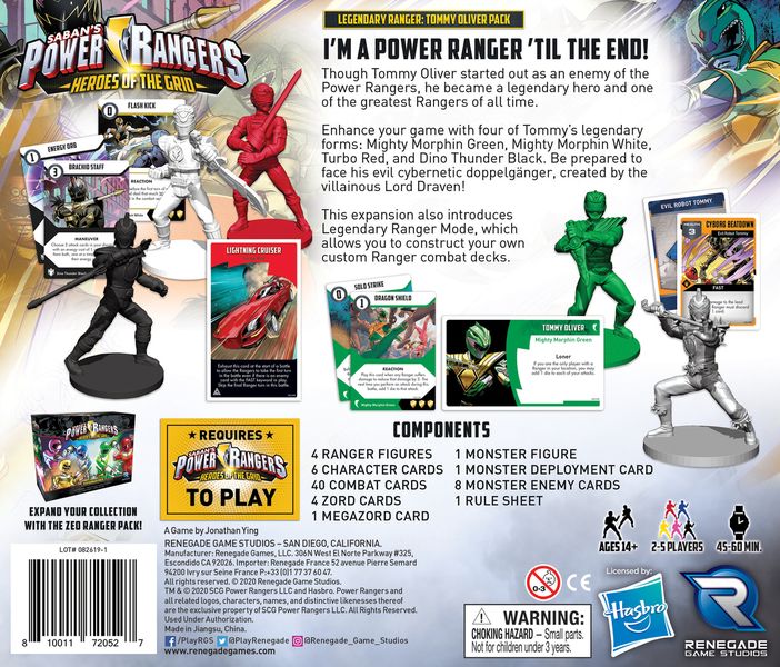 Power Rangers Heroes of the Grid - Legendary Ranger Tommy Oliver Pack - Good Games