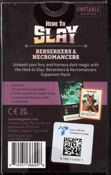 Here to Slay Berserkers &amp; Necromancers
