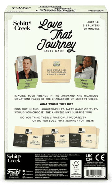 Schitts Creek Love That Journey Party Game