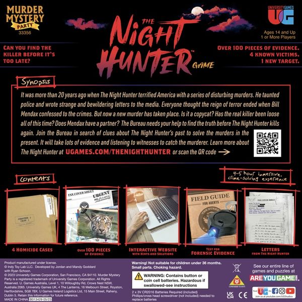 Murder Mystery Party - The Night Hunter Game - Good Games