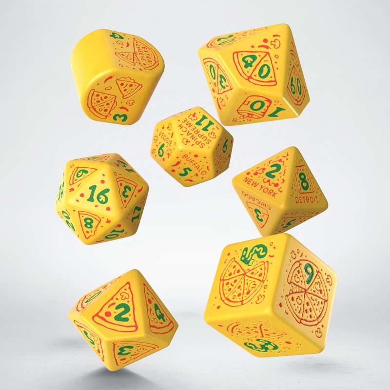 Q Workshop - Pizza - Margherita Dice Set 7 - Good Games