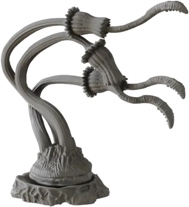 Terrain Crate Death World grey plastic alien plant miniature, twisted vines with clawed tops